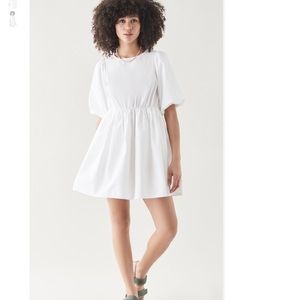 Madewell Poplin Puff Sleeve Mini Dress size 4